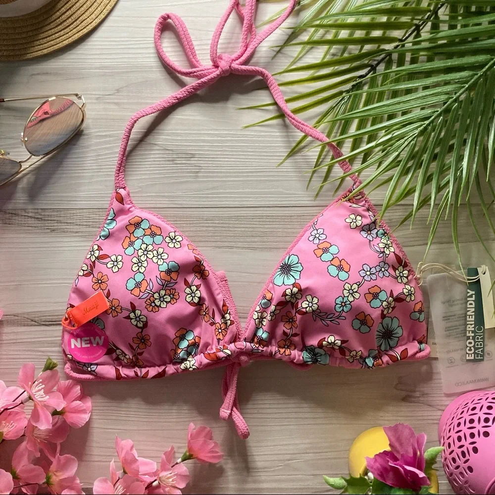 Maaji • Reversible Pink Floral Bikini TOP